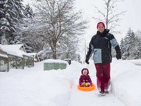 Some areas around metro Vancouver have received more snow than others last week. Parts of Coquitlam had more than 10 inches.
