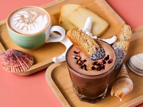 Hot chocolate creations from Honolulu Coffee.