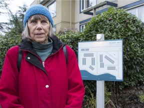 Retired librarian Nancy Hannum describes her False Creek South co-op community in almost idyllic terms, as a place where people know most of their neighbours and even strangers can be called upon for help.