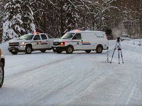 The RCMP set up a checkpoint on the Morice West Forest Service Road on Jan. 13, 2020.