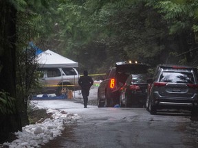 RCMP investigate at Humpback Road after a body was found. Jan. 21, 2020.
