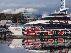 The V2V Empress was moored in its usual spot in the Inner Harbour on Tuesday. The company will likely sell the vessel or reassign it to another route.