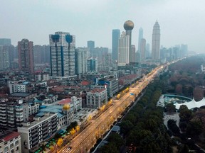 A view of Wuhan, China, on January 27, 2020, which has been under quarantine amid a deadly coronavirus outbreak which began in the city.