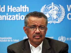 Director-General of the World Health Organization Tedros Adhanom Ghebreyesus at a news conference in Geneva, Switzerland, Jan. 30, 2020. The organization declared the coronavirus to be a global health emergency.
