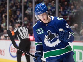 Elias Pettersson is using his improved strength to create time and space.