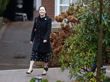 VANCOUVER, BC - JANUARY 20: Huawei Technologies Chief Financial Officer Meng Wanzhou leaves her house on her way to a court appearance on the first day of her extradition trial on January 20, 2020 in Vancouver, Canada. The United States government accused Wanzhou of fraud after HSBC continued trade with Iran while sanctions were in place.