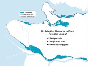 A Vancouver council map for expansion of industrial land space reveals areas vulnerable to flooding.