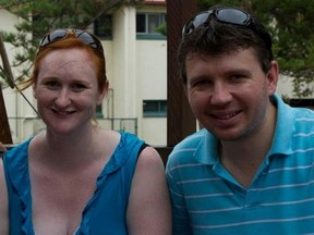 Tanya Woodgate with her husband Christopher who died on an Air Canada flight from Vancouver to Brisbane on Jan. 11, 2020. [PNG Merlin Archive]