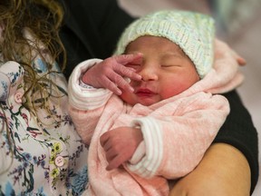 The 4-lb., 10-oz. preemie her parents are calling Clarita until they settle on a name interrupted preparations for her parents' New Year's Eve party with her entrance by emergency C-section at Royal Columbian Hospital