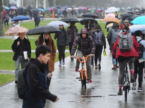 Friday will start out rainy and then become mainly cloudy later on, according to Environment and Climate Change Canada.