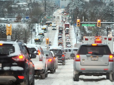 Snow scenes from the Lower Mainland which was under an extreme weather warning with most schools closed and people advised to stay home if possible in Vancouver on Jan. 15, 2020.
