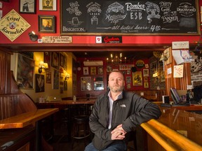 Rob Clarke, owner of The Brighton in Vancouver, B.C., January 21, 2020. Clarke used to own a 4th location, the Ouisi Bistro, but he had to close it last year after 25 years in business on South Granville and property tax increases were the single biggest factor.