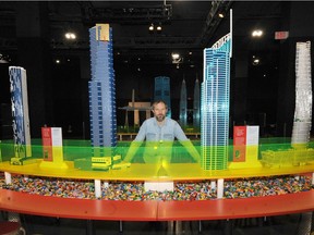 VANCOUVER, B.C., January 22, 2020 – Tom Cummins, Director of Exhibits at Science World with an exciting gallery which features 20 of the world's most astonishing skyscrapers from Canada, the United States, Australia, Asia and the United Arab Emirates constructed with breathtaking architectural detail and accuracy by Australia's Ryan McNaught, the only certified LEGO® professional in the Southern Hemisphere, in Vancouver, BC., January 22, 2020.