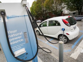 File photo of an EV charging station. The B.C. government announced Friday it was creating a new centre for innovation and clean energy.