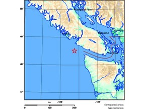 A magnitude 4.4 earthquake struck off the coast of Vancouver Island Friday afternoon was strong enough to be felt in parts of Vancouver.
