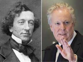 Old school Red Tory, new school Red Tory: Sir John A. Macdonald and Jean Charest.