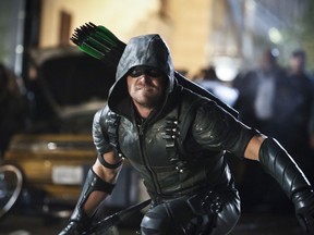 Stephen Amell as the Green Arrow.
