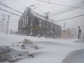 The streets were quiet in St. John’s on Jan. 17, 2020 as a major winter storm brought the city to a standstill.