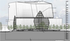 Artist’s rendering of the Lululemon mothership, viewed from the south side.