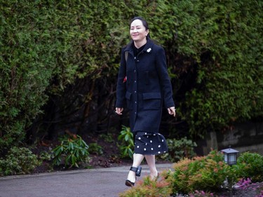 Huawei Chief Financial Officer Meng Wanzhou leaves her home to attend the start of her extradition hearing at B.C. Supreme Court in Vancouver, British Columbia, Canada January 20, 2020.  REUTERS/Lindsey Wasson
