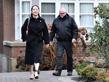 Huawei Chief Financial Officer Meng Wanzhou leaves her home to attend her extradition hearing at B.C. Supreme Court in Vancouver, British Columbia, Canada January 21, 2020.  REUTERS/Jennifer Gauthier