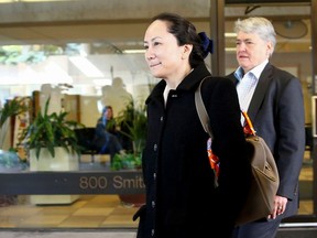Huawei Technologies CFO Meng Wanzhou leaves court in Vancouver for a break.