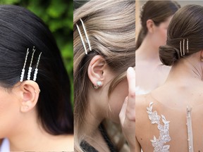 Barrettes, hairpins and embellished bobby pins are a hot hair trend for 2020.