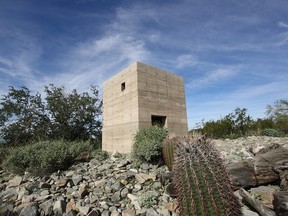 Called 'Branch,' this rammed earth shelter on the Taliesin West property was designed and built by Canadian architect Conor Denison, just as apprentices have done since the 1930s at Frank Lloyd Wright's architectural school.