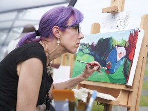 Vancouver painter Laura Zerebeski is all focus while competing in the new Makeful channel TV series Landscape Artist of the Year. The new four-part Canadian TV series is a spin-off of the highly successful British series of the same name.