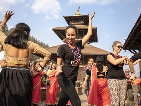 Nepal Panauti Community Homestay welcome dance.