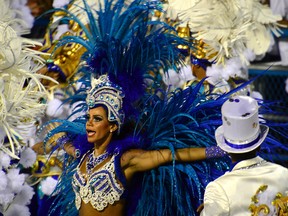 Each samba school's parade entry is led by a lead dancer, a highly coveted position.