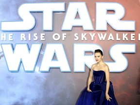 Daisy Ridley attends the "Star Wars: The Rise of Skywalker" European Premiere at Cineworld Leicester Square on December 18, 2019 in London, England.