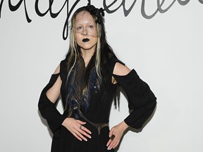 Singer Allie X attends the Schiaparelli Haute Couture Spring/Summer 2020 show as part of Paris Fashion Week on January 20, 2020 in Paris, France.