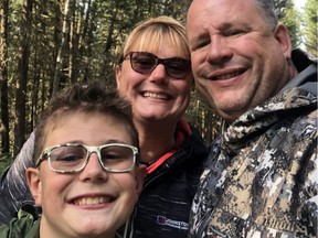 Debbie Aschwanden with her husband Sepp and son Josef.