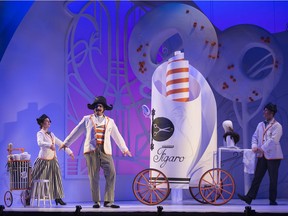 The sets are pure comic book whimsy for Vancouver Opera's Barber of Seville.
