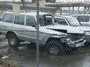 Vehicle in ICBC's salvage yard.