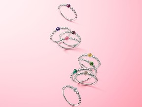 Rings from the Pandora My True Colours collection.