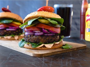 Karen Barnaby's black bean burger.