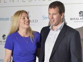 Peter Phillips and his wife Autumn arrive at the 'Sentebale Summer Party' at the Dorchester Hotel on May 7, 2014 in London, England. (Photo by Toby Melville - WPA Pool/Getty Images)