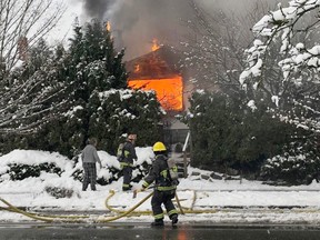 One person was injured in a house fire on Cambie Street Tuesday afternoon.
