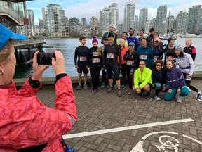 More than 250 runners took part in Saturday's Vancouver Hypothermic Half and 16K races, staged by the Running Room and hosted at Mahony & Sons at Stamps Landing. Runners also got the pre-race "money shot" before tackling the False Creek and Stanley Park course.