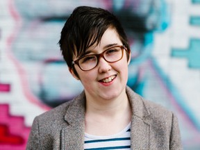 A handout picture released by Jess Lowe Photography on April 19, 2019 and taken on May 19, 2017 shows journalist and author Lyra McKee posing for a photograph in Belfast. - Four men were arrested in Northern Ireland on February 11, 2020 in connection with the death of journalist Lyra McKee in 2019, police said.