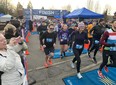 Vancouver Sun blogger and runner Gord Kurenoff heads for the finish line in the Forever Young 8km race in this photo from 2019. Most races in 2020 were cancelled due to the COVID-19 pandemic.