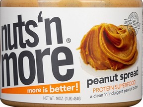 Nutrition Excellence Canada has recalled its Nuts 'N More brand peanut spread due to possible Listeria contamination.