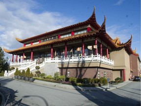 Richmond, BC: FEBRUARY 13, 2020 -- Ling Yen Mountain Buddhist temple in Richmond, BC Thursday, February 13, 2020. A number of temples have closed due to the spread of Covid-19.