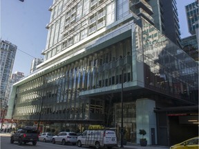 Telus Gardens at 777 Richards St. in Vancouver on Feb. 19. City police recently seized drugs and cash from a unit in the downtown highrise.