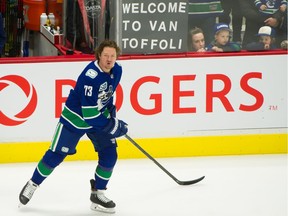 Tyler Toffoli got a warm welcome in his Canucks debut on Wednesday.