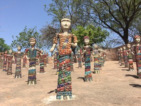 The Rock Garden of Chandigarh is filled with thousands of totemic-looking human figures and animals.