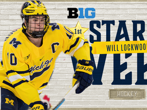 Canucks prospect Will Lockwood was named the Big Ten's player of the week last week.