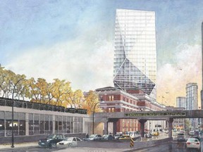 Cadillac Fairview is going forward with new plans to build glass office tower in Vancouver's historic Gastown neighbourhood.